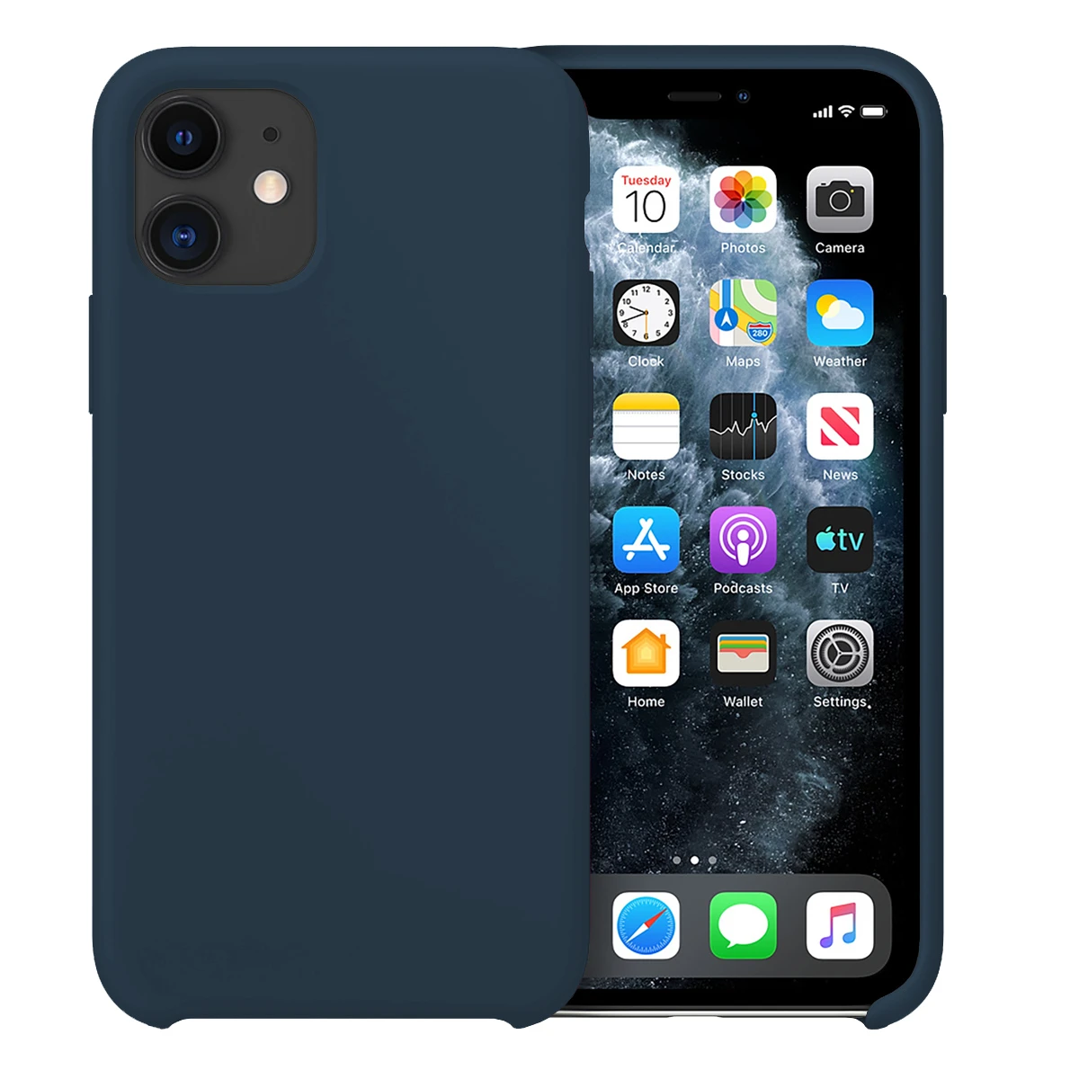 Buff İPhone 11 Rubber Fit Kılıf Navy Blue